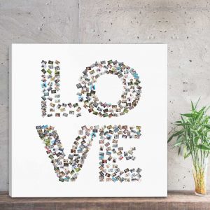 Fotocollage Leinwand Love