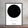Sternenhimmel Poster Persönliche Sternenkarte Schwarz Weiss Pimavo