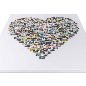 Fotocollage auf Leinwand erstellen eigenen Fotos Herz Pimavo