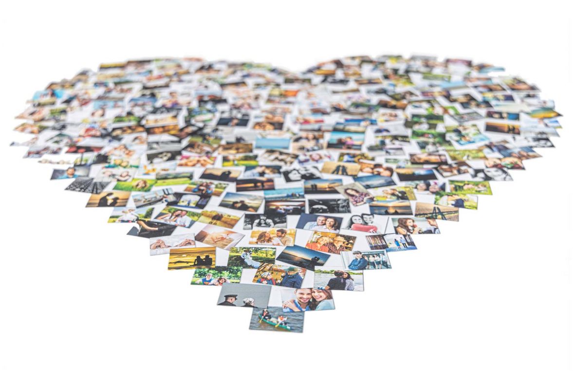 Hochzeitsdank für die Eltern - Collage aus Fotos auf Leinwand