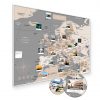 Europakarte Pastell Grau A1 Pinnwand Kork Aluminiumrahmen Weiss