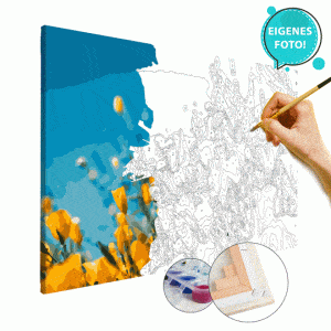 Wandbild Malen nach Zahlen eigene Foto Blumen Wunschmotiv