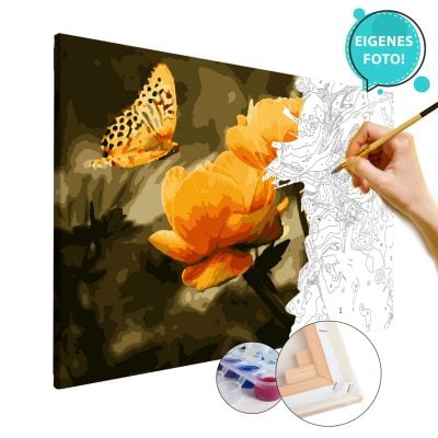 Wandbild Malen nach Zahlen eigene Foto Blumen Wunschmotiv