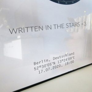 Sternenhimmel Poster Persönliche Sternenkarte Schwarz-Weiss Pimavo