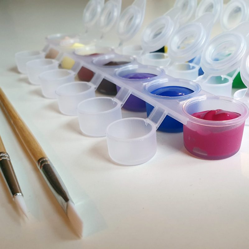 Malen nach Zahlen Set Acrylfarben Pinsel