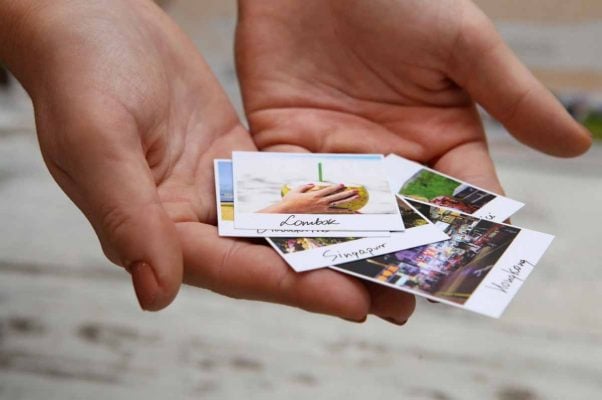 weltkarte europakarte polaroidfotos pinnwand