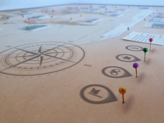 Markieren Sie die besuchten, geplanten und erträumten Reiseziele